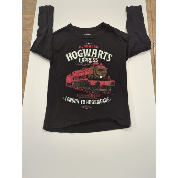 New Without Tags Harry Potter 4/5 Hogwarts Express Long Sleeve Black Tee - Picture 1 of 4